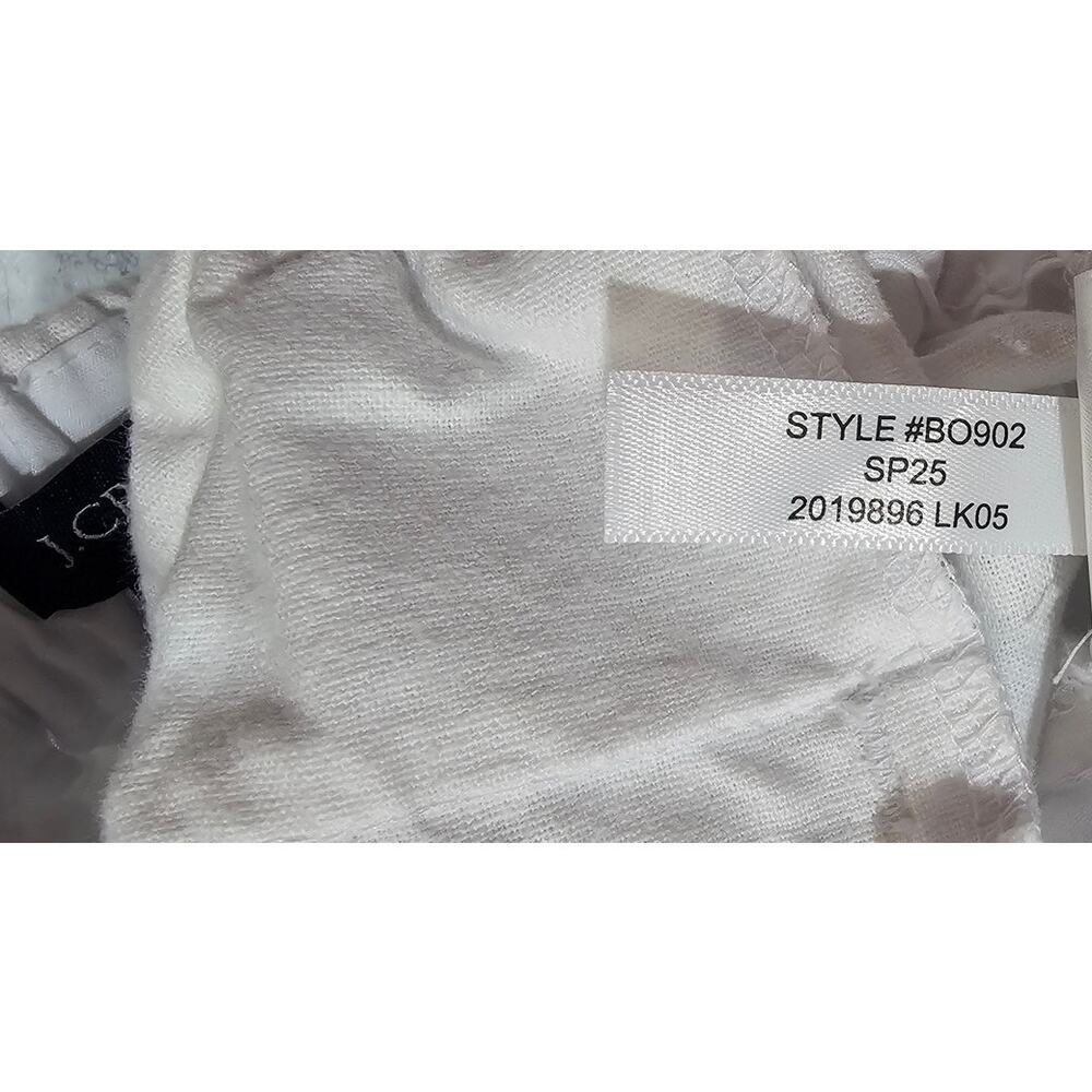 J.Crew Linen-Cotton Blend Cropped Sailor Pant, White, Women Sz 8, New - Picture 8 of 11